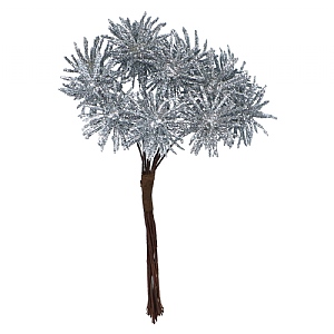 Gisela Graham Silver Sparkling Flower Bunch (12cm)