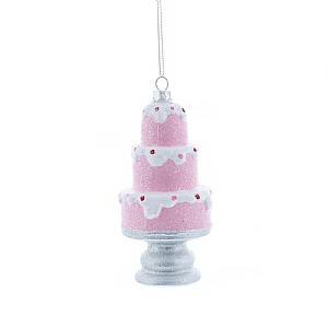 Pink 3 Tiered Cake Hanging Decoration (11cm)