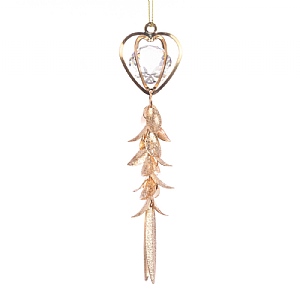 Floralsilk Jewelled Heart With Tassels (15cm)