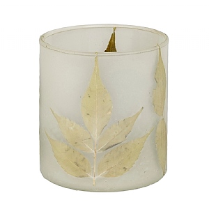 Leaf Tealight Holder White (9cm)