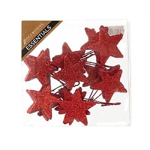 Red Glitter Star Picks - Box (12cm)