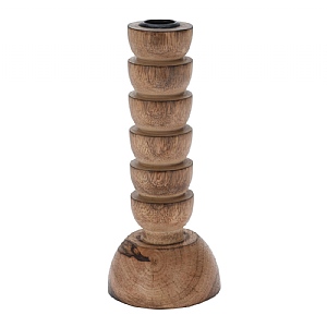 Wooden Candlestick Holder (20.5cm)