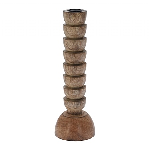 Wooden Candlestick Holder (25cm)