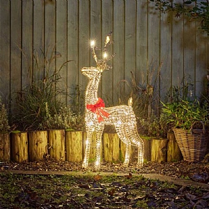 Three Kings Gold GlitterTwist Reindeer Low Voltage (80cm)