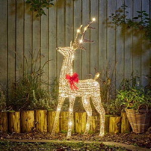 Three Kings Gold GlitterTwist Reindeer Low Voltage (100cm)