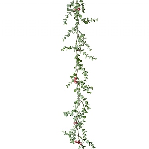 Green Leaf Garland with Red Berries