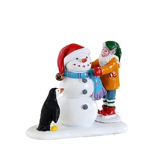 Lemax Building A Snowman