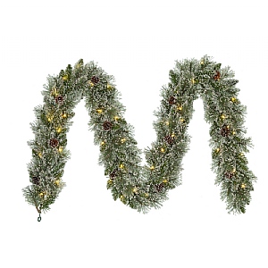 Vandans Prelit Frosted Cone Garland