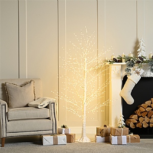 Festive 150cm MicroDot White Tree (900 Warm White LEDs)