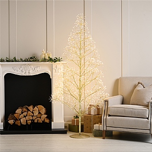 Festive 180cm MicroDot Confetti Gold Tree (2100 Warm White LEDs)