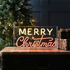 Neon Merry Christmas Sign