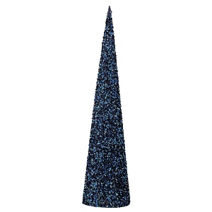 Sequin Beaded Cone (Large) - Midnight Blue