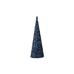 Sequin Beaded Cone Midnight (Small) - Blue