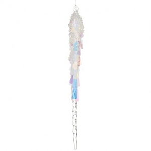 Iridescent Icicle Hanging Tree Decoration (28cm)