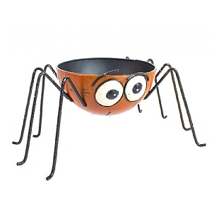 Metal Orange Spider Bowl