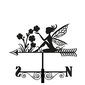 Metal Fairy Silhouette Weathervane