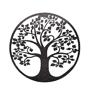 Solar Backlit Tree of Life Silhouette Wall Art