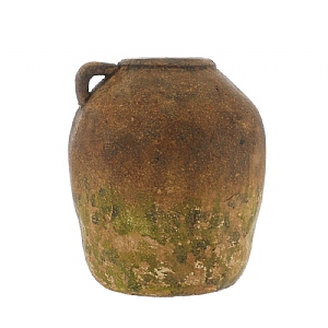 Aged Effect Terracotta Pot With Handle (34cm)