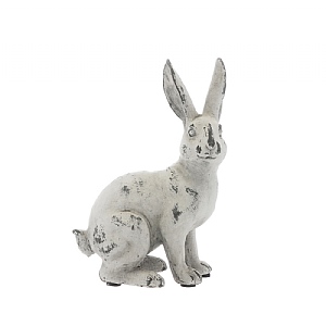 White Polyresin Rabbit Ornament (22cm)