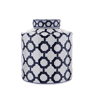 Blue Harmony Jar With Lid (26cm)