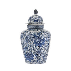 Blue Lotus Ginger Jar (35cm)