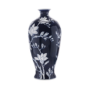 Blue Magnolia Vase (43cm)