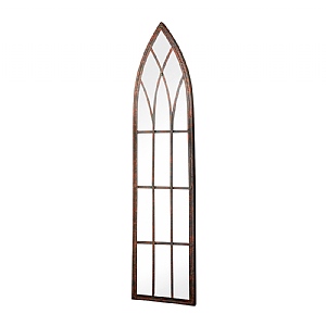 Chinnor Antique Copper Garden Mirror (H 100cm x W 24cm)