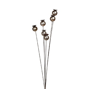 Steel Poppy Heads Decorative Garden Stake