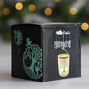 Silver Carousel Tealight Holder - Tree of Life (No.6017)