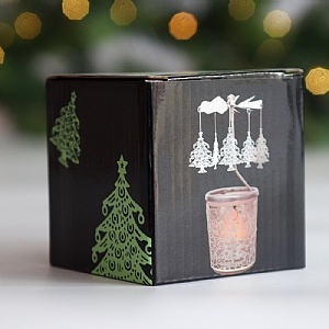 Silver Carousel Tealight Holder - Xmas Tree (No.5917)