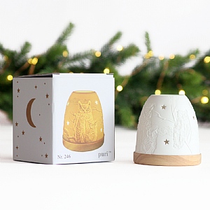 Mini Igloo Tealight Holder - Owl (No.246)