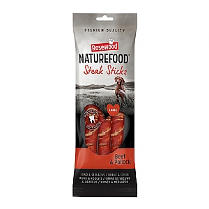 Rosewood Naturefood Beef Steak Sticks Large 3pc (240g)