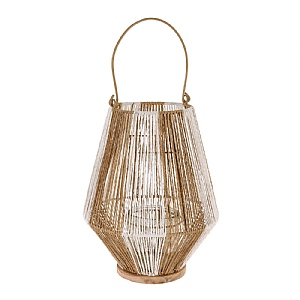 Natural & White Rope Lantern (34cm)
