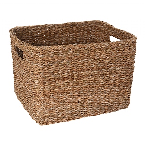 Rectangular Seagrass Storage Basket - Large