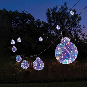 Smart Garden Galaxy Festoon Firefly Low Voltage Multi Coloured String Lights - Set of 10