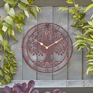 Smart Garden 13.5in Tree of Life Wall Clock - Bronze