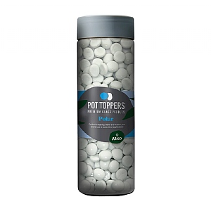Altico Polar Pot Toppers White Shiny Glass Pebbles