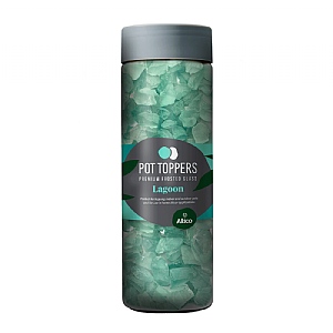 Altico Lagoon Pot Toppers Aqua Coloured Frosted Glass