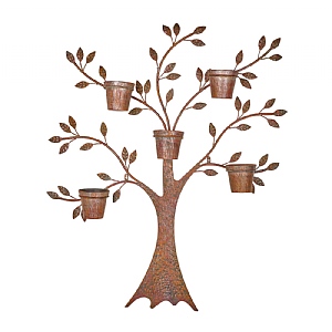 Five Pot Tree Wall Hanger