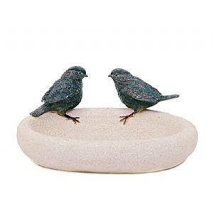 Resin Bird Bath Bowl (H 11.5cm x W 25cm)