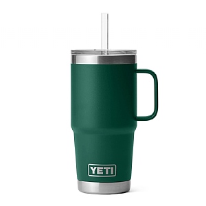 Yeti Rambler Straw Mug (739ml/25oz) - Black Forest Green