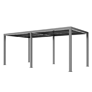 Supremo Belfort 3m x 6m Deluxe Pergola with Curtains and LED's - Charcoal