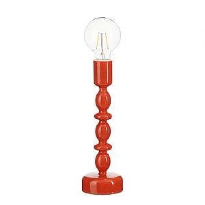 Battery Operated Oxford Table Lamp - Red (28cm)