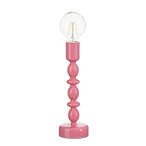 Battery Operated Oxford Table Lamp - Pink (28cm)