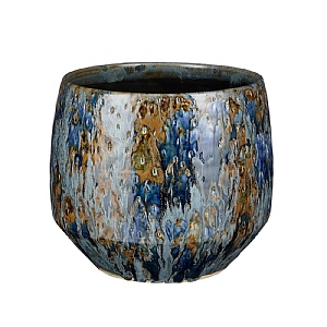 Round Harris Pot - Blue (H22xd25cm)