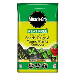 Miracle-Gro Peat Free Premium Seeds Plugs and Young Plants Compost (20L)