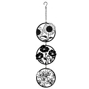 Floral Silhouette Hanging Trio Spinner