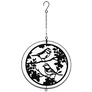 Metal BlueTit Hanging Silhouette Orbit Spinner