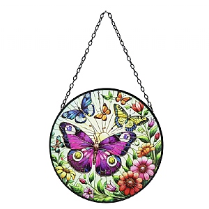 Stained Glass Hanging Butterfly Suncatcher