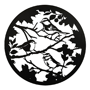 British Bird Silhouette Solar Backlit Wall Art